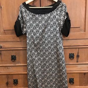 Zara Circle Design Silky Satin Shift Dress